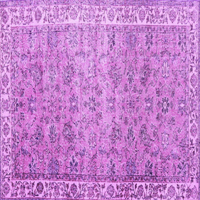 Square Persian Purple Traditional Rug, tr3987pur