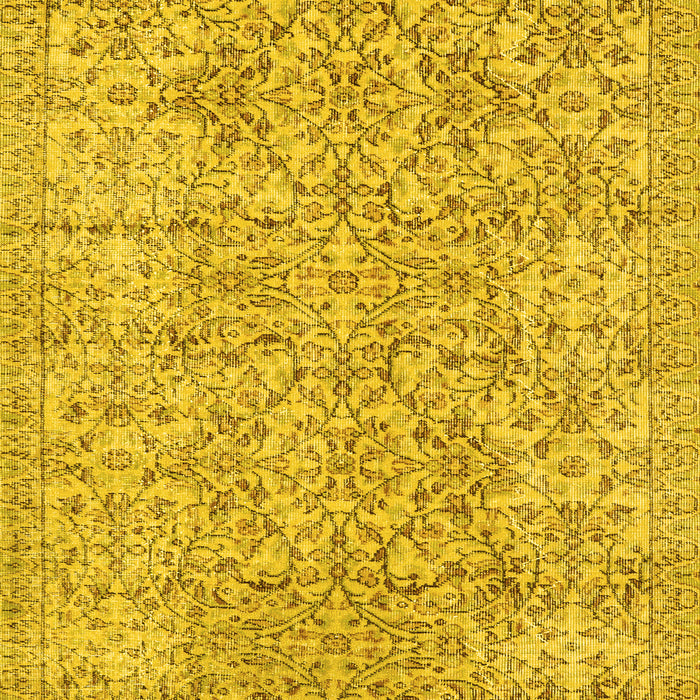 Machine Washable Persian Yellow Traditional Rug, wshtr3988yw