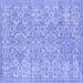 Square Persian Blue Traditional Rug, tr3988blu