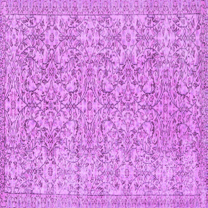 Square Persian Purple Traditional Rug, tr3988pur