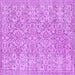 Square Persian Purple Traditional Rug, tr3988pur