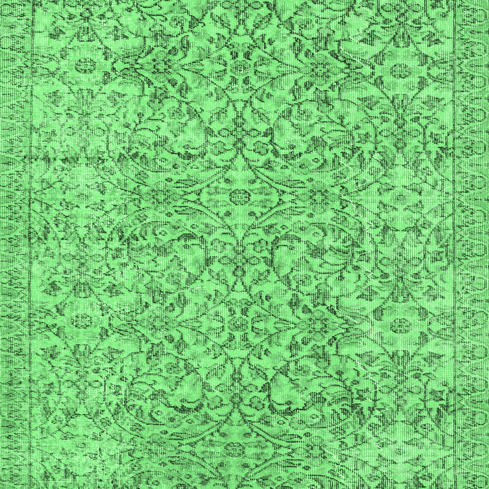 Machine Washable Persian Emerald Green Traditional Area Rugs, wshtr3988emgrn
