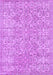 Machine Washable Persian Purple Traditional Area Rugs, wshtr3988pur