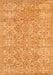 Serging Thickness of Machine Washable Persian Orange Traditional Area Rugs, wshtr3988org