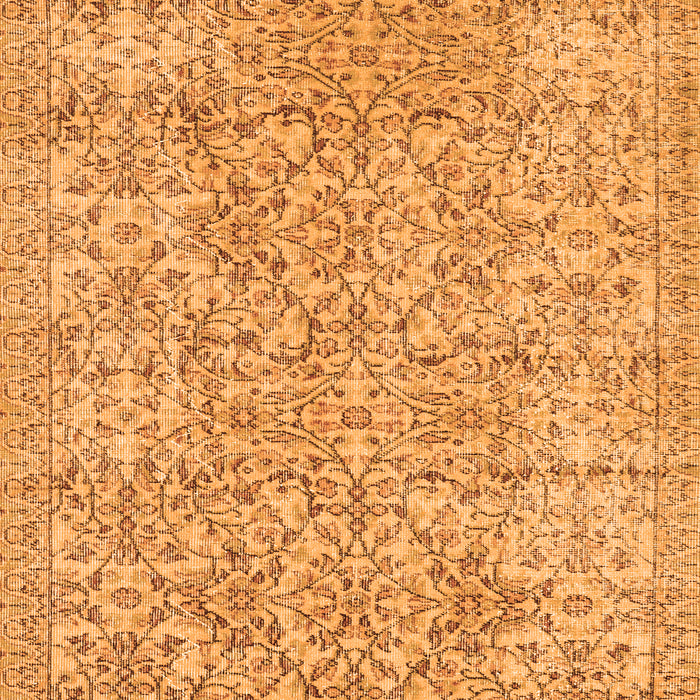 Serging Thickness of Machine Washable Persian Orange Traditional Area Rugs, wshtr3988org