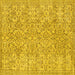 Square Persian Yellow Traditional Rug, tr3988yw