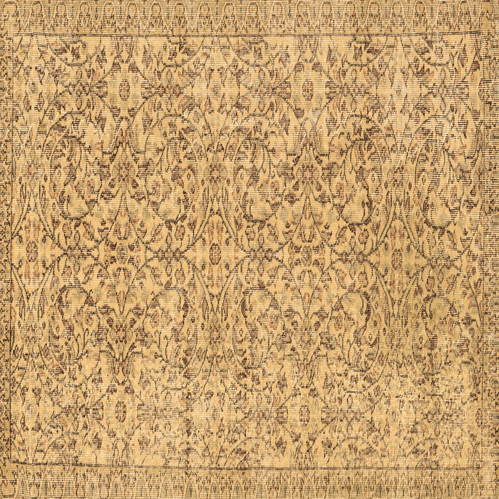 Square Persian Brown Traditional Rug, tr3988brn