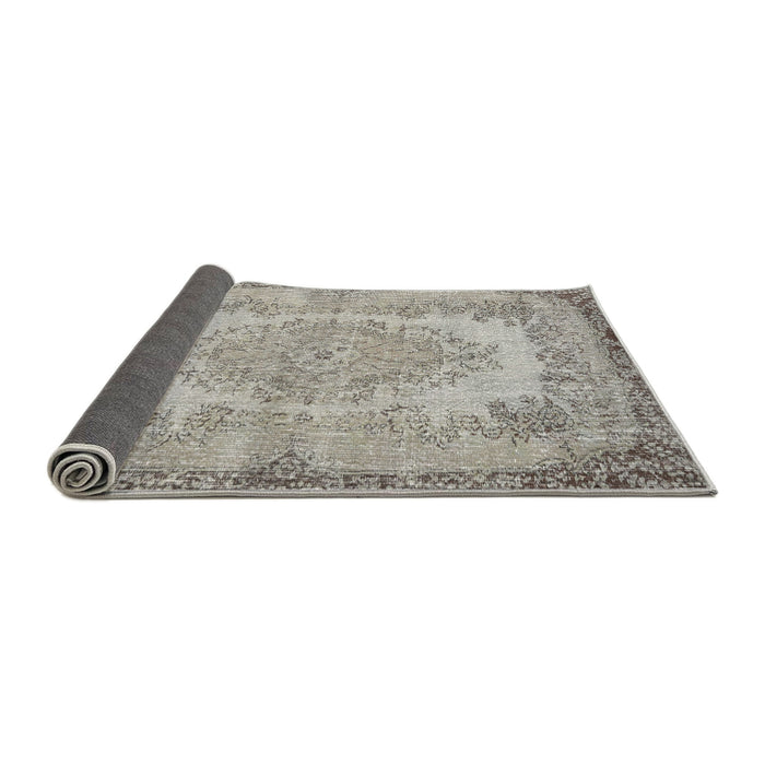 Sideview of Traditional Pale Silver Gray Persian Rug, tr3989