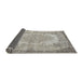 Sideview of Traditional Pale Silver Gray Persian Rug, tr3989