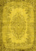 Machine Washable Persian Yellow Traditional Rug, wshtr3989yw
