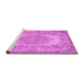 Sideview of Machine Washable Persian Pink Traditional Rug, wshtr3989pnk