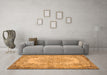 Machine Washable Persian Orange Traditional Area Rugs in a Living Room, wshtr3989org