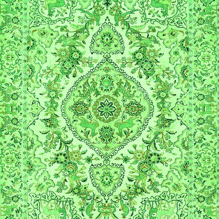 Medallion Green Traditional Rug, tr398grn