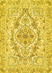 Medallion Yellow Traditional Rug, tr398yw