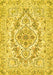 Medallion Yellow Traditional Rug, tr398yw