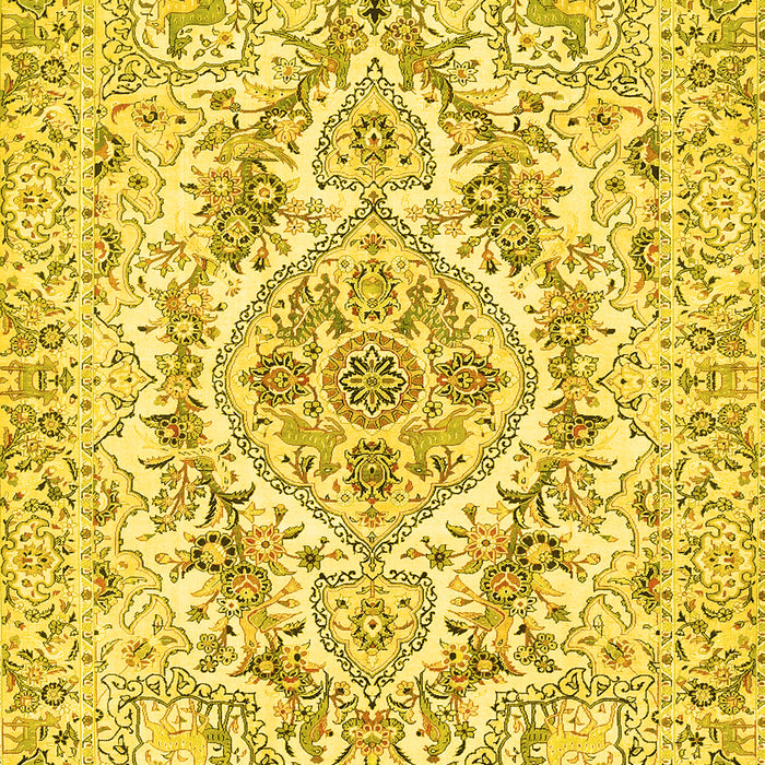 Medallion Yellow Traditional Rug, tr398yw