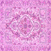 Square Medallion Pink Traditional Rug, tr398pnk