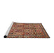 Sideview of Machine Washable Traditional Sand Brown Rug, wshtr399