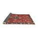 Sideview of Traditional Orange Salmon Pink Persian Rug, tr3990