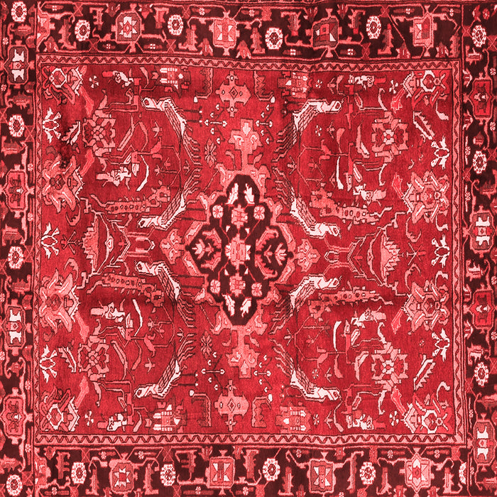 Machine Washable Persian Red Traditional Rug, wshtr3990red