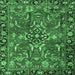 Square Persian Emerald Green Traditional Rug, tr3990emgrn