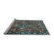 Sideview of Machine Washable Persian Light Blue Traditional Rug, wshtr3990lblu