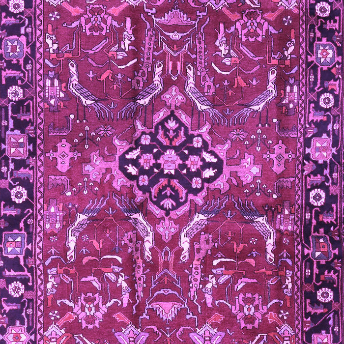 Machine Washable Persian Purple Traditional Area Rugs, wshtr3990pur