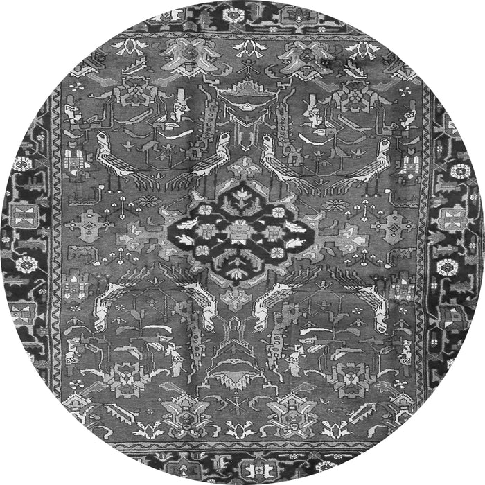 Machine Washable Persian Gray Traditional Rug, wshtr3990gry