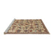 Sideview of Machine Washable Traditional Sienna Brown Rug, wshtr3991