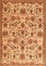 Serging Thickness of Machine Washable Persian Orange Traditional Area Rugs, wshtr3991org