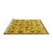 Sideview of Machine Washable Persian Yellow Traditional Rug, wshtr3991yw