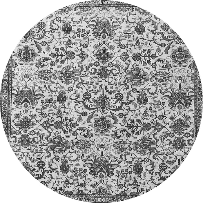 Machine Washable Persian Gray Traditional Rug, wshtr3991gry