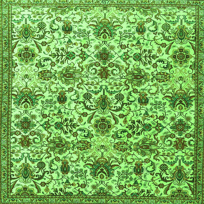 Serging Thickness of Persian Green Traditional Rug, tr3991grn