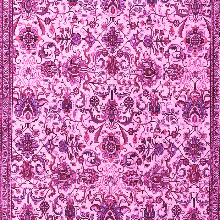 Machine Washable Persian Pink Traditional Rug, wshtr3991pnk