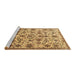 Sideview of Machine Washable Persian Brown Traditional Rug, wshtr3991brn