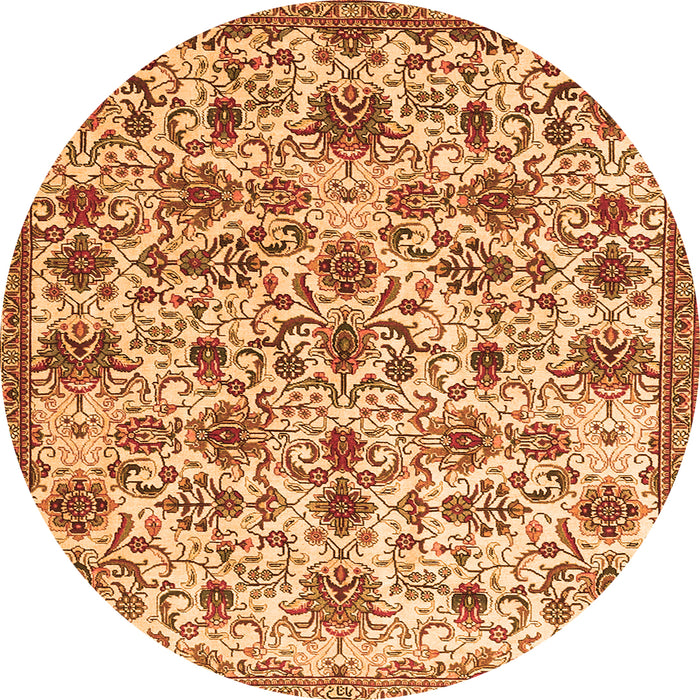 Square Persian Orange Traditional Rug, tr3991org