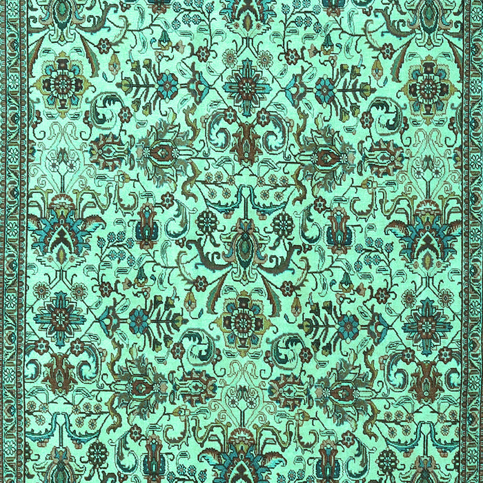 Machine Washable Persian Turquoise Traditional Area Rugs, wshtr3991turq