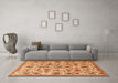 Machine Washable Persian Orange Traditional Area Rugs in a Living Room, wshtr3991org