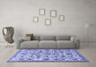 Machine Washable Persian Blue Traditional Rug in a Living Room, wshtr3991blu