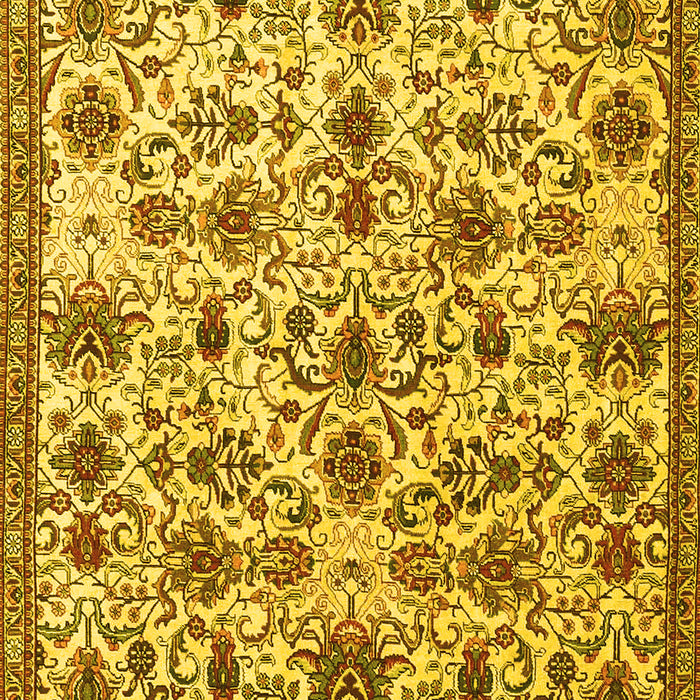 Machine Washable Persian Yellow Traditional Rug, wshtr3991yw
