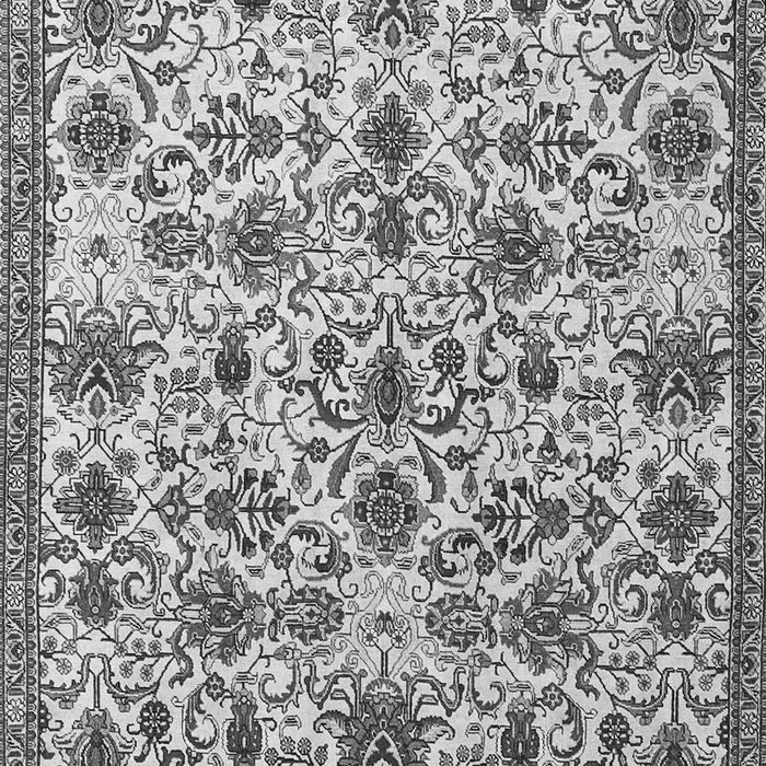 Serging Thickness of Machine Washable Persian Gray Traditional Rug, wshtr3991gry