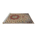 Sideview of Machine Washable Traditional Brown Sugar Brown Rug, wshtr3992