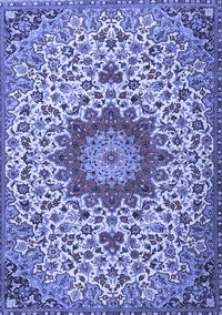 Medallion Blue Traditional Rug, tr3992blu