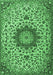 Medallion Emerald Green Traditional Rug, tr3992emgrn