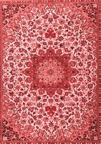 Medallion Red Traditional Rug, tr3992red