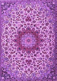 Medallion Purple Traditional Rug, tr3992pur