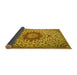 Sideview of Medallion Yellow Traditional Rug, tr3992yw