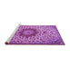 Sideview of Machine Washable Medallion Purple Traditional Area Rugs, wshtr3992pur