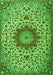 Medallion Green Traditional Rug, tr3992grn