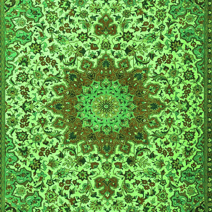 Medallion Green Traditional Rug, tr3992grn